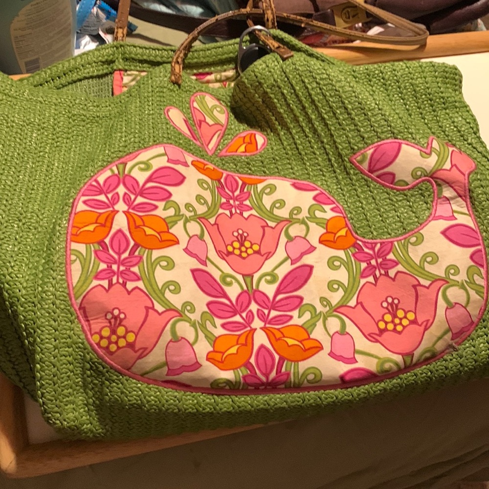 Vera Bradley whale green tote